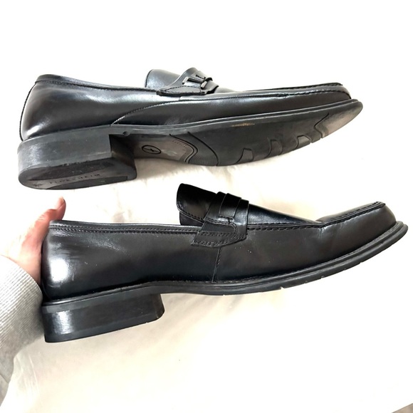 Florsheim Como Black Leather Dress Loafers SZ 11 Worn 1X main image 12